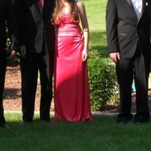 Gorgeous coral prom dress